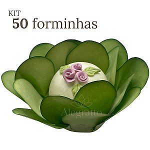 Kit 50 forminhas Bela Papel - Verde Musgo