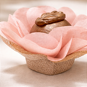 Forminha Lunita Papel com tela - Rosa chá