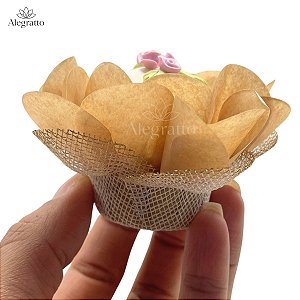 Forminha Lunita Papel com tela - Kraft