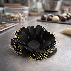 Forminha Imperial - Papel com tela - Preta com dourado