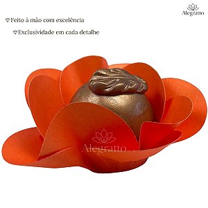 Flor Lavie  - Papel - Laranja