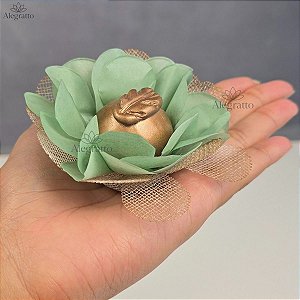 Forminha Lunita Papel com tela - Verde Oliva claro