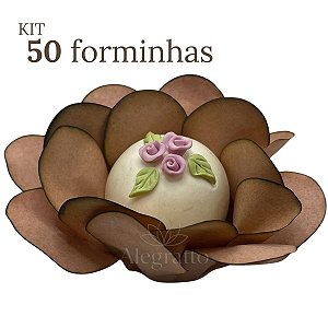 Kit 50 forminhas Bela Papel - Marrom