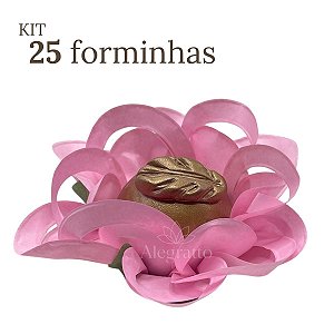 kit 25 forminhas Luna Papel  - Rosa