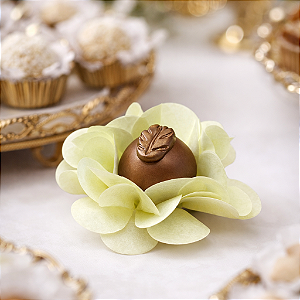 Kit 50 Forminhas Delicatta Papel - Amarelo Bebê