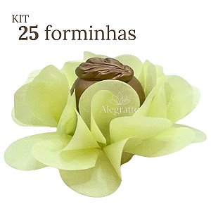 Kit 25 Forminhas Delicatta Papel - Amarelo Bebê SS07