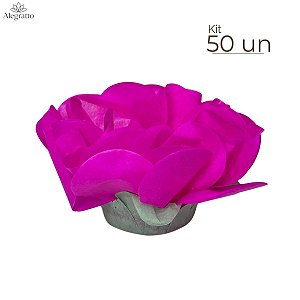 Kit 50 forminhas Delicatta Papel -  Fucsia