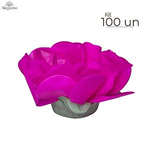 Kit 100 forminhas Delicatta Papel -  Fucsia