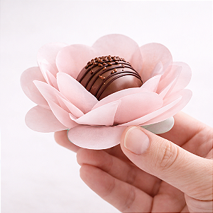 Kit 25 Forminhas Floratta Papel - Rosa nude