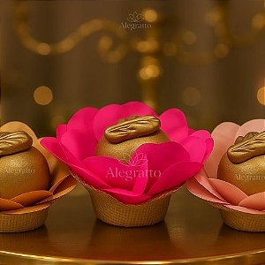 Forminha Lunita Papel com tela - Tons de rosa