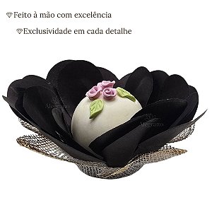 Forminha Lunita Papel com tela - Preto com dourado