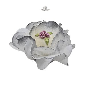 Forminha Delicatta Papel - Branco com prata