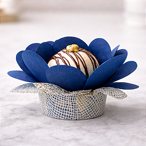 Forminha Lunita - Azul Petróleo com tela Prata