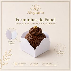 Kit forminhas de Papel Nº 7 Doce pétala Branca