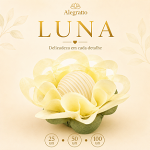 Kit forminhas Luna de Papel - Amarelo bebê para docinhos
