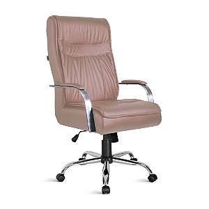 Cadeira Presidente Ravello Giratória CR Relax C/Braços Bege