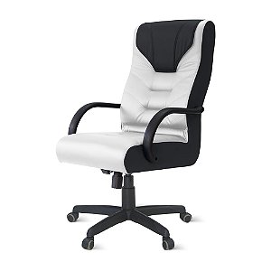 Cadeira Gamer Galluzzo Giratória PT Relax C/Braços BC/PT