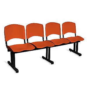 Longarina Adria Ass/Enc Plastico 4 Lug. Laranja