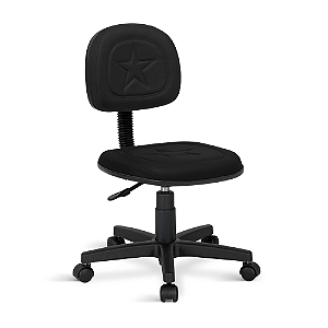 Cadeira Secretaria Estrela Giratória Universal Preta