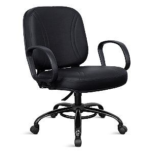 Cadeira Obeso Salerno Max Plus Size Giratória Preta