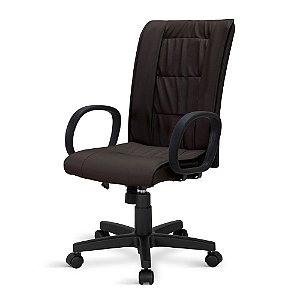 Cadeira Presidente Siena Giratória PT Relax C/Braços Marrom