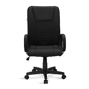 Cadeira Presidente Venezia Giratória PT Relax C/Braços Preta