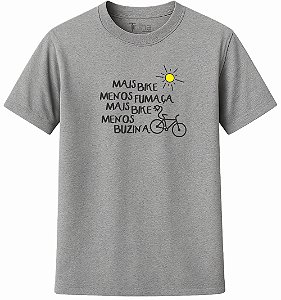Camiseta Masculino Mais bike, menos fumaça