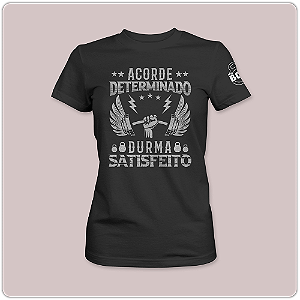 Camiseta feminina Baby Look - Acorde Determinado... - Poliamida