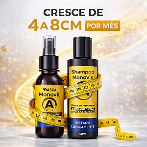 Kit Monovit Crescimento Acelerado – Shampoo 150ml + Tônico Anti Queda 100ml
