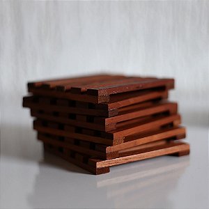 Suporte para Vela de Madeira - Mini Pallet