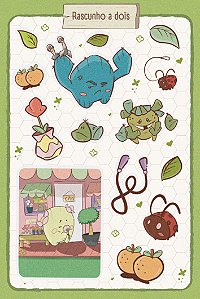 Cartela de adesivos primavera folhas