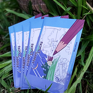 Cards de colorir: Happy Ducks