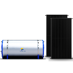 Aquecedor Solar 400 Litros em Aço INOX 304 Center Sol + 02 Coletores 2x1