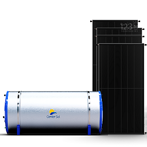 Aquecedor solar 1000litros aço INOX 304 05 coletores 2x1 center sol