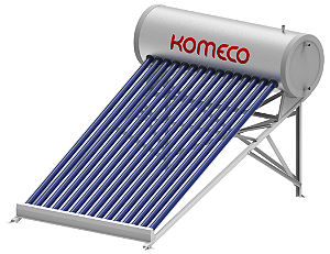 Aquecedor Solar à Vácuo Acoplado KOMECO 30 Tubos Aço Inox AISI 316