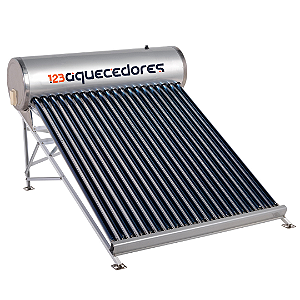 Aquecedor Solar à Vácuo Acoplado 30 Tubos até 10 Banhos em Aço 316
