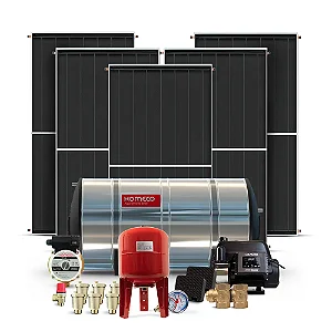 Kit de Aquecimento Solar de Água 1000L - Alta Pressão WI-FI Inox 316 com Bastão de Anodo