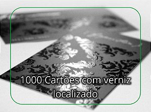 DUPLICADO - 500 CARTÕES DE VISITAS EM PAPEL COUCHÊ 300g (colorido frente e verso)