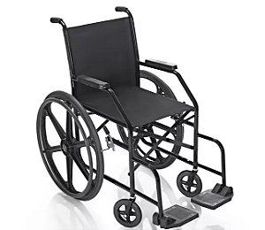 Cadeira de Rodas Manual PL 001 Prolife Suporta até 90kg - PRETA