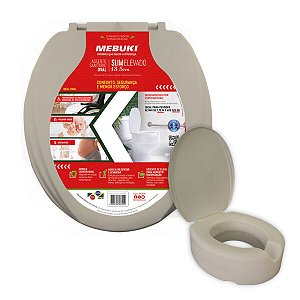 ASSENTO SANITARIO ELEVADO ALMOFADADO 13,5 CM MEBUKI - BRANCO