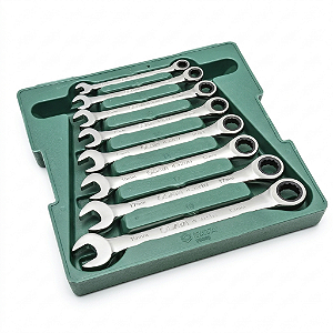 Jogo Chave Combinada Catraca 08Pçs 08 a 19mm SATA ST08008SJ