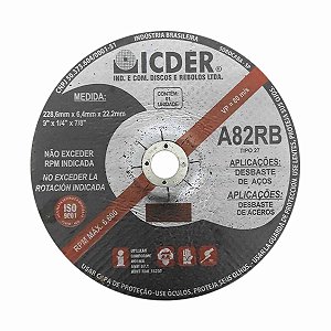 Disco de Desbaste Lixador Abrasivo Metal ICDER