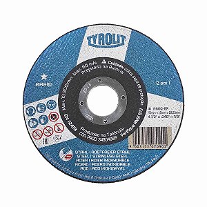Disco de Corte Inox 4.1/2" Basic 2 em 1 TYROLIT