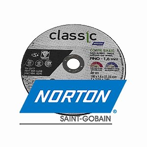 Disco de Corte Basic Aço Inox Classic NORTON