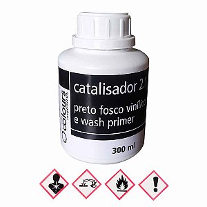 Catalisador 2.1 Preto Fosco Vinílico 300ml MAXI COLOURS