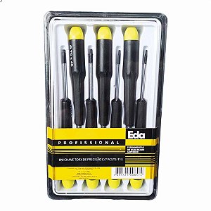 Jogo Chave Torx De Precisão C/7 Peças T5 A T15 EDA
