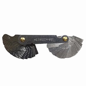 Pente Calibre de Rosca Metrico 0,25 a 06mm 52 Lâminas MESSEN