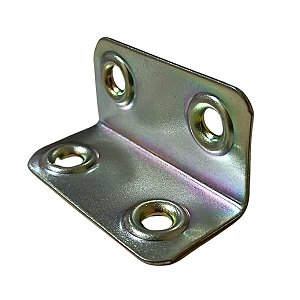 Placa Contoneira de Junção Dobrada 4 Furos 40 X 20 x 1mm Aço