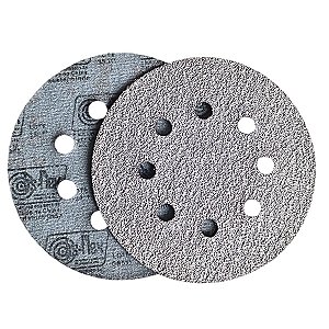 Disco de Lixa Pluma HOOKIT 125mm 8 Furos Grão 40  a 180 DISFLEX