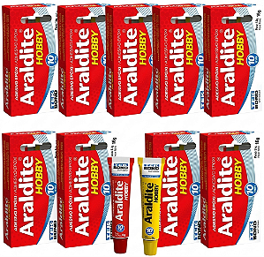 Kit 10 Cola Adesivo Epóxi Araldite Hobby 16g Secagem 10 Minutos